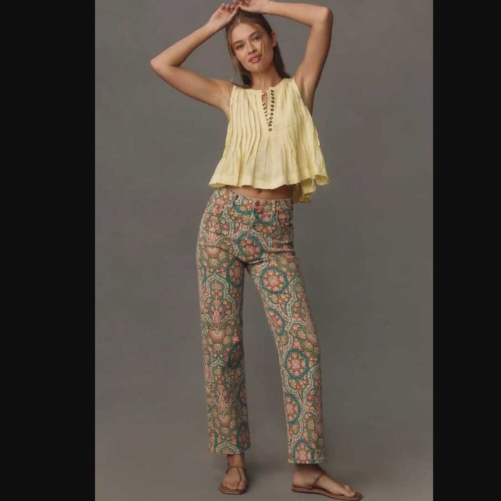 New women's 32 Mother x Anthropologie The Rambler ankle jeans Under The Rug wash